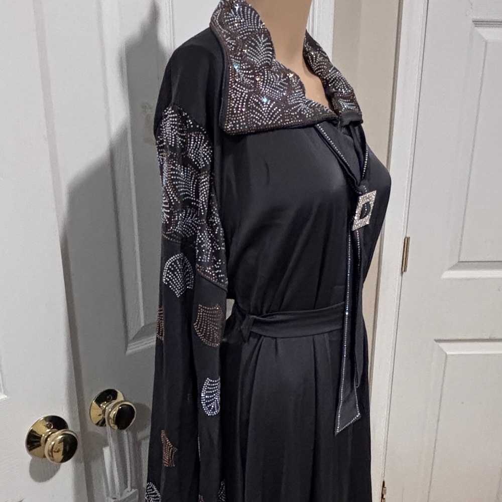 Elegant Black and Silver Women's Dress